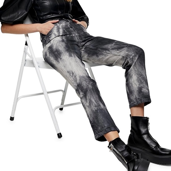 ♡ TOPSHOP High Waisted Straight Leg Pants NWT - Picture 3 of 7